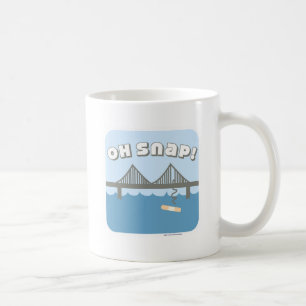 Oh överbryggar den plötsliga fjärden! kaffemugg