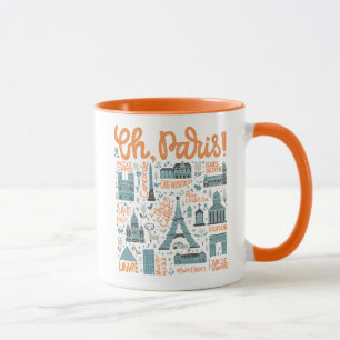 Oh Paris! Towntypografi Mugg