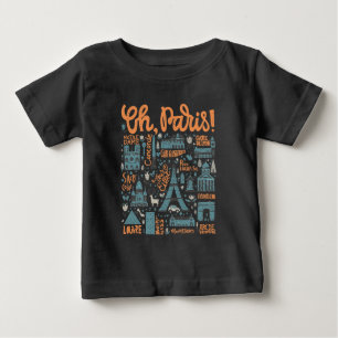 Oh Paris! Towntypografi T-shirt