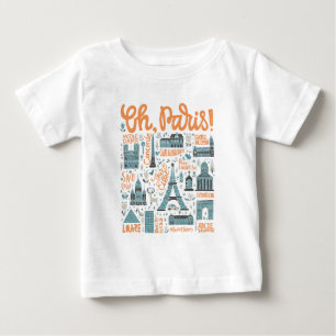 Oh Paris! Towntypografi Tee Shirt