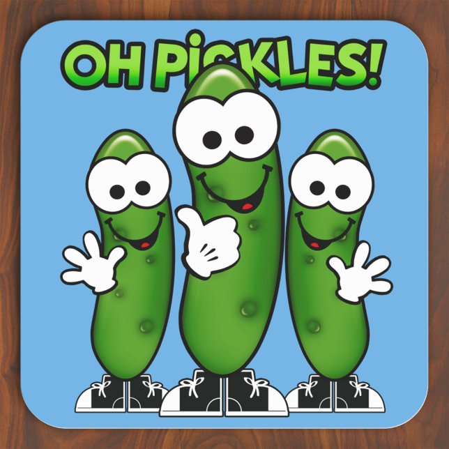 Oh Pickles-dekal Fyrkantigt Klistermärke (Skapare uppladdad)