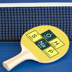 Oh plötslig rolig kemist för inslagkemilärare pingisracket