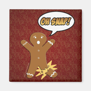 Oh plötsligt! Rolig pepparkaksgubbe Magnet