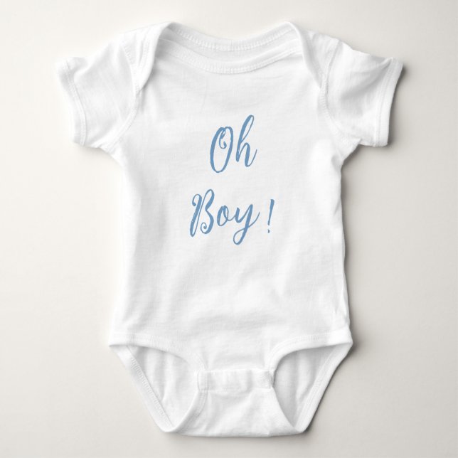 Oh, pojblott enkelt baby kostym t shirt (Framsida)