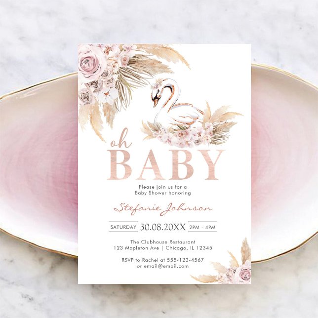Oh Pojke Baby Shower Inbjudan (Skapare uppladdad)