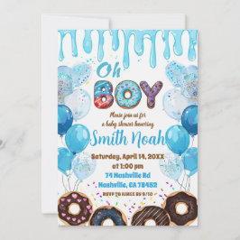 Oh Pojke Baby Shower Inbjudan | Munk Tema Baby B