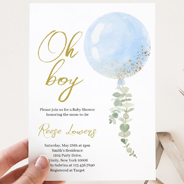 Oh Pojke Baby Shower Inbjudningar (Skapare uppladdad)