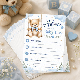 Oh Pojke Baby Shower Rådkort