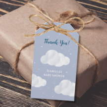 Oh Pojke Blue Clouds Himlar Stars Baby Shower