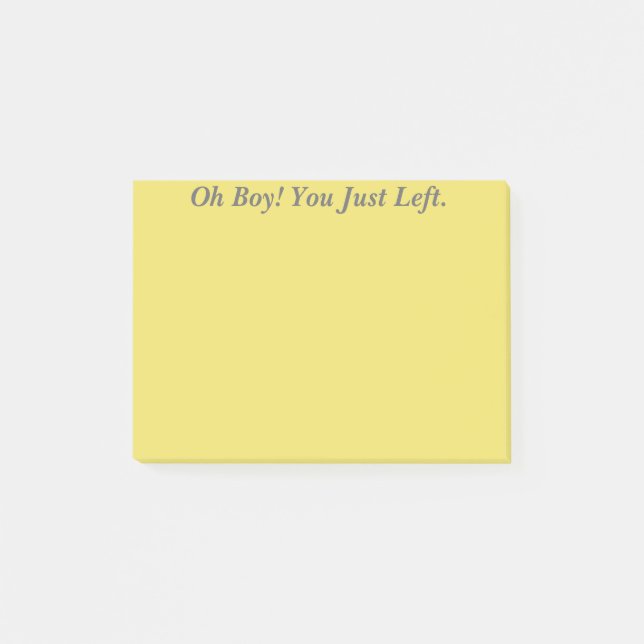 Oh pojke! Du l5At vara precis Post-it Block (Framsida)