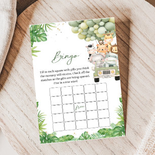 Oh Pojke Jungle Safari Baby Shower Bingo Spel