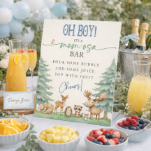 Oh Pojke Mamma-osa Bar Skogsdjur Baby Shower