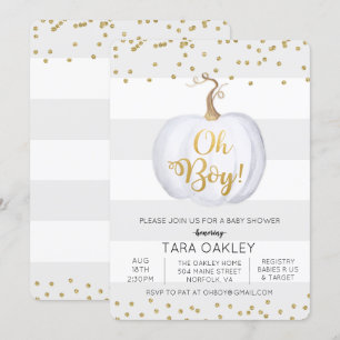 Oh Pojke Pumpa Glitter Baby Shower Inbjudan