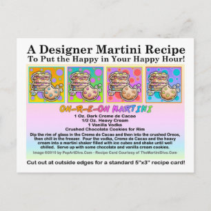 Oh-R-E-Oh Cookie Martini Recept Card vykort