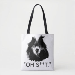 "OH S**T" Rolig Pom-Tote Tygkasse