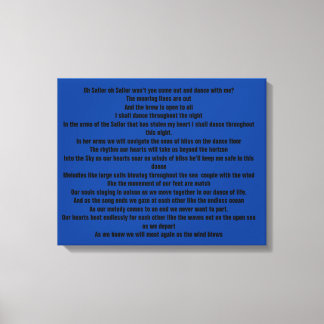 Oh Sailor Canvastryck