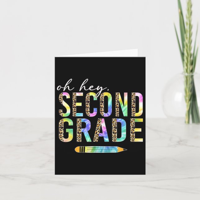 Oh Second Klass Back to school Student andra Gra Kort (Framsida)