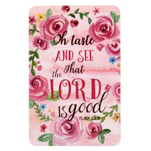 Oh ser smak och att 34:8 för Lord Vara Bra Psalm Magnet