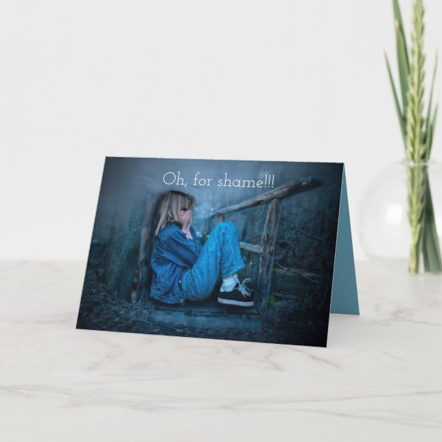 OH SHAME BELAGADE BIRTHDAY-KORT TACK KORT (Framsida)