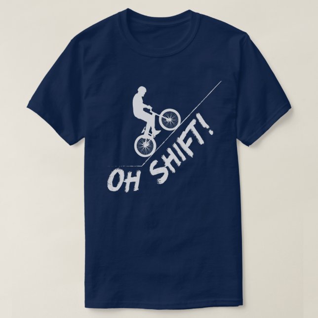 Oh Shift Bicycle MB och Bike Riders T Shirt (Design framsida)