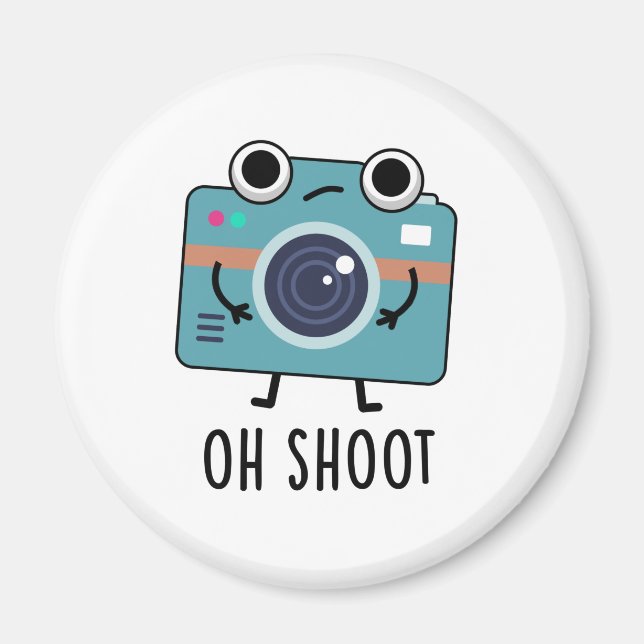 Oh Shoot Funny Photographer Camera Pun Magnet (Framsidan)