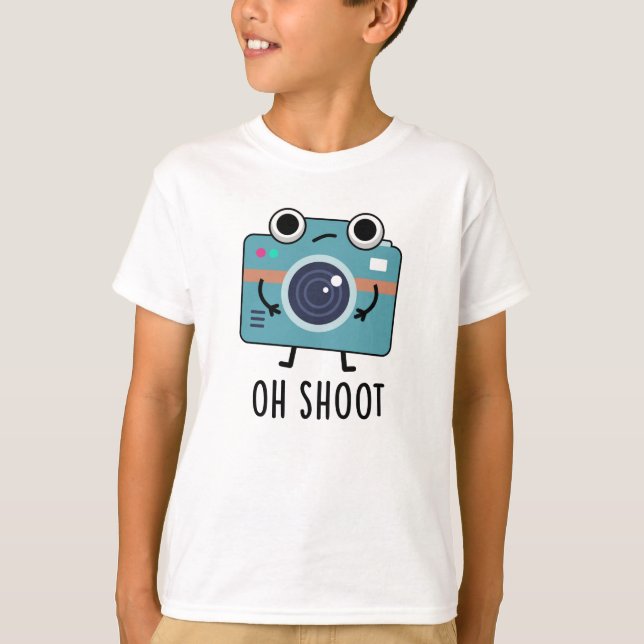Oh Shoot Funny Photographer Camera Pun T Shirt (Framsida)