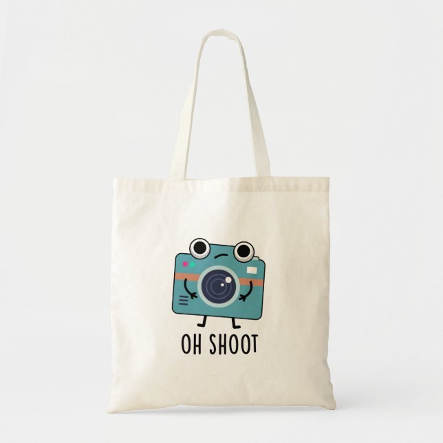 Oh Shoot Funny Photographer Camera Pun Tygkasse (Framsidan)