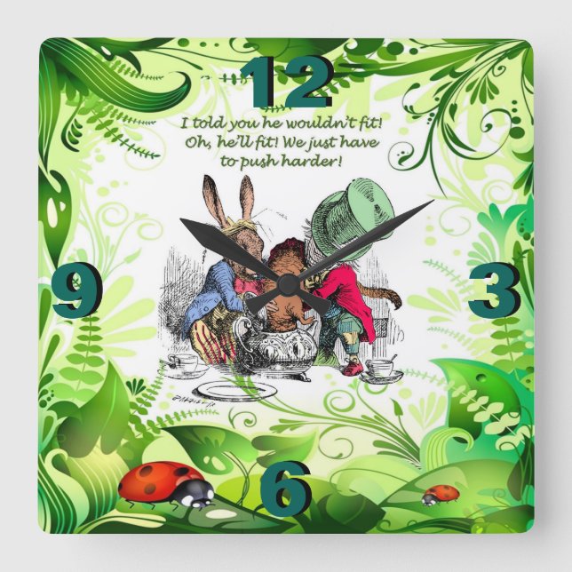 Oh ska han passformen! 1 fyrkantig klocka (Framsida)