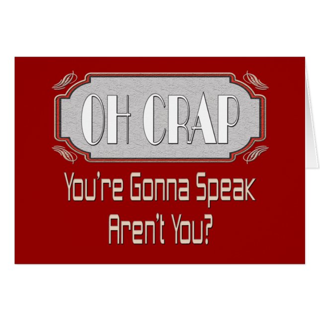 Oh skit hälsningskort (Framsidan Horizontal)