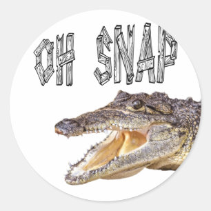OH SNAP - Arg Gator Runt Klistermärke