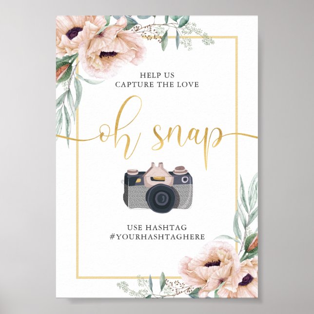 Oh Snap Blommigt Poster (Framsidan)