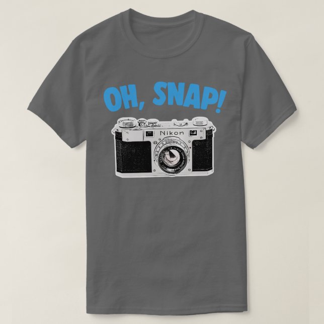 Oh Snap Camera Geek Gift Design T Shirt (Design framsida)