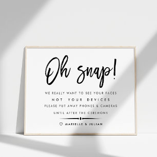 Oh Snap Ceremony Bröllop Poster 2 utan nätanslut