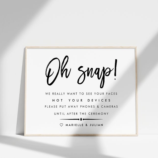 Oh Snap | Ceremony Bröllop Poster 2 utan nätanslut (Skapare uppladdad)