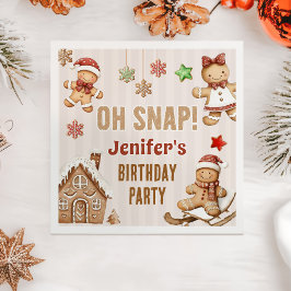 Oh Snap Christmas Cookie Gingerbread Birthday Pappersservett