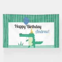 Oh Snap Cute Alligator Barns födelsedag Party