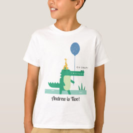 Oh Snap Cute Alligator Barns födelsedag Party T Shirt