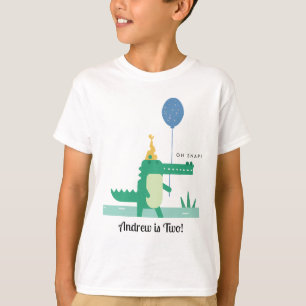Oh Snap Cute Alligator Barns födelsedag Party T Shirt