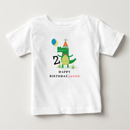 Oh Snap Cute Alligator in Swamp Barns födelsedag T Shirt