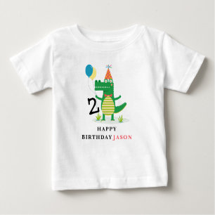 Oh Snap Cute Alligator in Swamp Barns födelsedag T Shirt