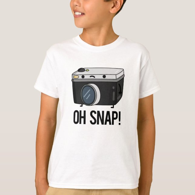 Oh Snap Funny Camera Pun T Shirt (Framsida)