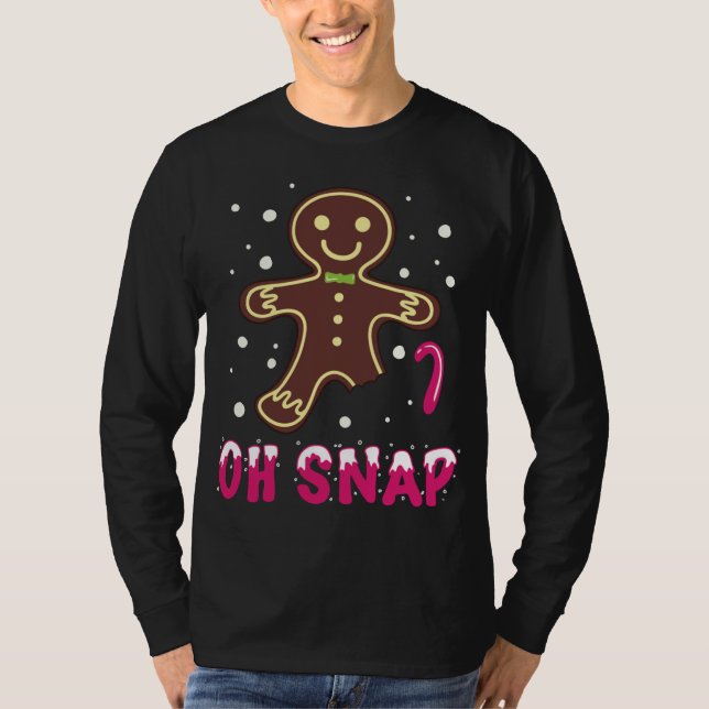 Oh Snap Funny Cute-Pepparkaksgubben T Shirt (Framsida)