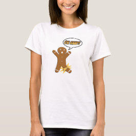 Oh Snap Funny jul Pepparkaksgubbe Broken Leg T Shirt