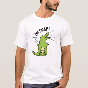 Oh Snap Funny Snapping Crokodile Pun T Shirt