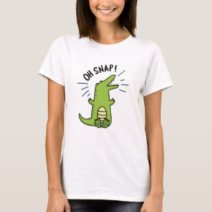 Oh Snap Funny Snapping Crokodile Pun T Shirt
