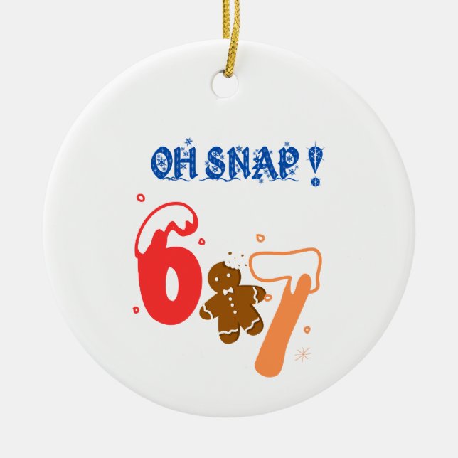 Oh Snap Gingerbread 67 Julgransprydnad Keramik (Framsidan)