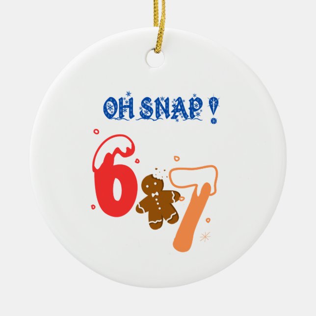 Oh Snap Gingerbread 67 Julgransprydnad Keramik (Framsidan)