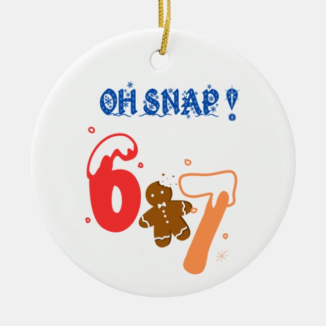 Oh Snap Gingerbread 67 Julgransprydnad Keramik (Framsidan)