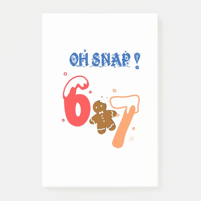 Oh Snap Gingerbread 67 Post-it Block (Framsida)