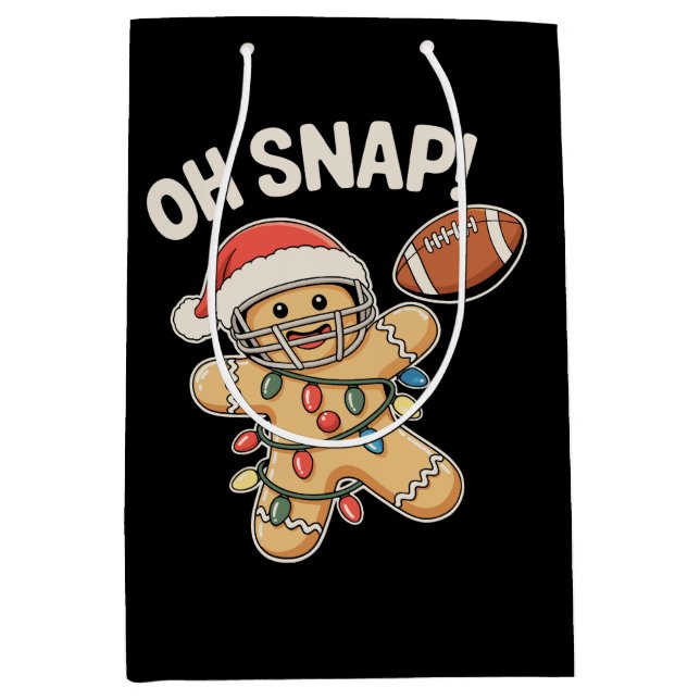 Oh Snap Gingerbread Football Christmas Xmas Sports (Framsidan)
